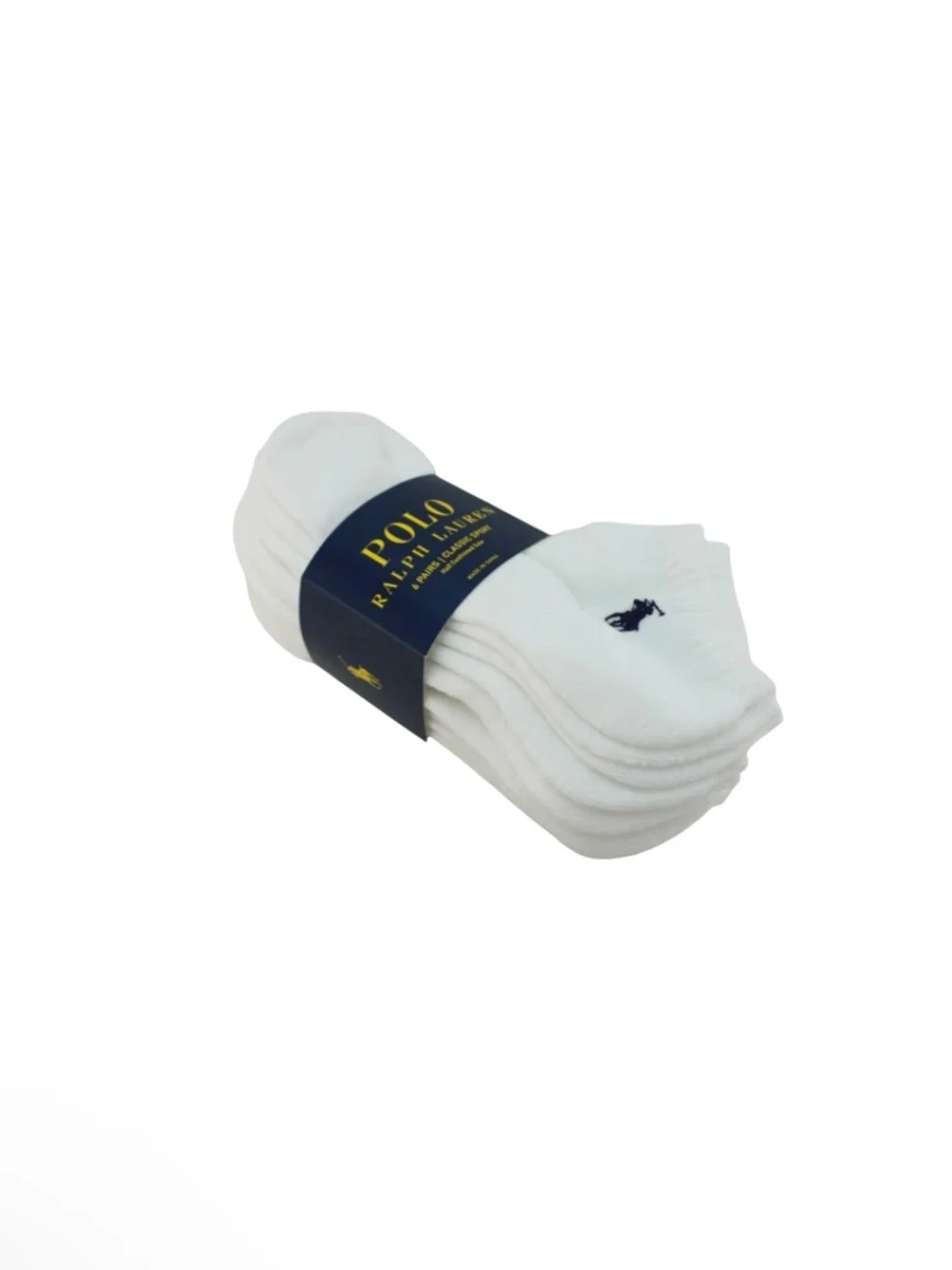 Polo by Ralph Lauren White Low-Cut Athletic No-Show Socks - 6 Pack